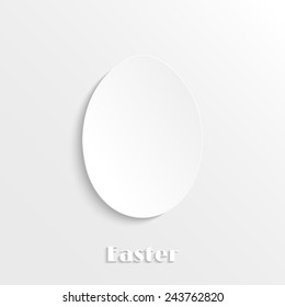 Paper egg icon. Vector eps10 Easter illustration.