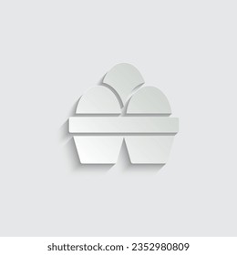 paper Eggs icon vector egg box icon