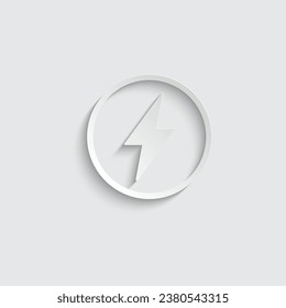 paper electrical icon danger  vector icon 