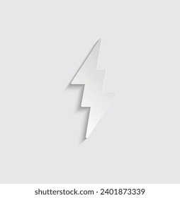 paper electrical icon danger  vector icon 