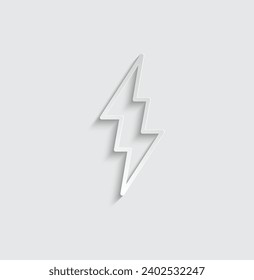 icono de papel eléctrico icono vector de peligro 