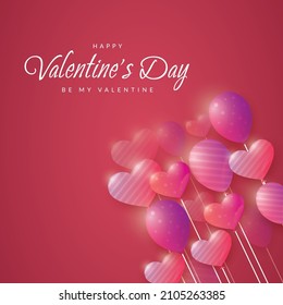 Paper elements in shape of heart flying on background. Vector symbols of love for Happy Women's, Mother's, Valentine's Day, birthday greeting card design.
