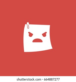 paper emoji icon. sign design. red background