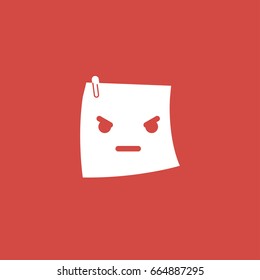 paper emoji icon. sign design. red background