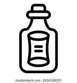 Paper empty bottle icon outline vector. Message marine. Signal floating
