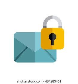 paper envelope with business icon vector illustration, eps10