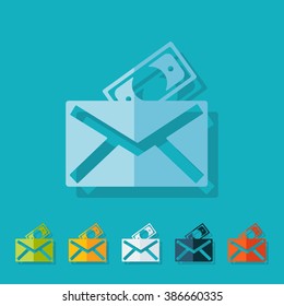 paper envelope business theme flat icon