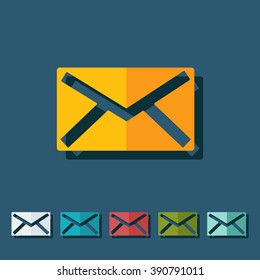 paper envelope business theme flat icon