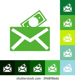 paper envelope business theme flat icon