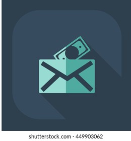 paper envelope business theme flat icon
