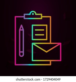 paper, envelope, comment nolan icon Simple thin line, outline vector of Business icons for ui and ux, website or mobile application