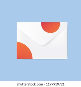 Paper envelope design mockup vector