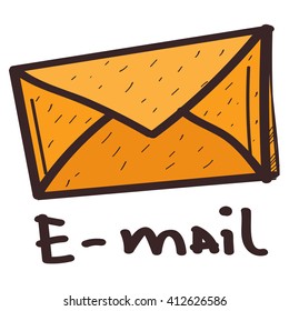 Paper envelope icon with a black outline on a white background.