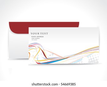 Paper envelope isolated on white background, vector illustration.