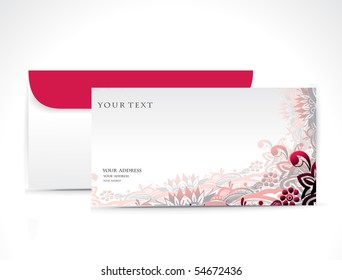 Paper envelope isolated on white background, vector illustration.