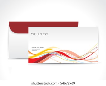 Paper envelope isolated on white background, vector illustration.