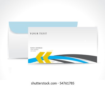 Paper envelope isolated on white background, vector illustration.