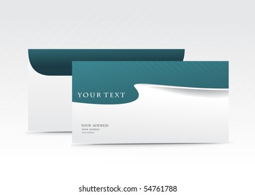 Paper envelope isolated on white background, vector illustration.