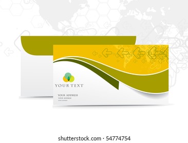 Paper envelope isolated on white background, vector illustration.