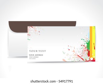 Paper envelope isolated on white background, vector illustration.