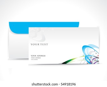 Paper envelope isolated on white background, vector illustration.