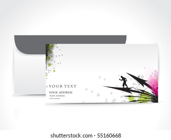 Paper envelope isolated on white background, vector illustration.
