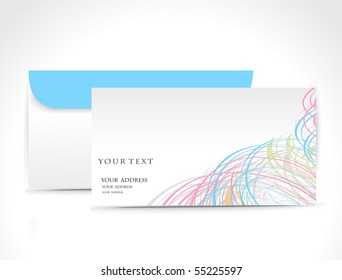 Paper envelope isolated on white background, vector illustration.