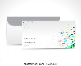 Paper envelope isolated on white background, vector illustration.
