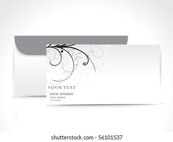 Paper envelope isolated on white background, vector illustration.