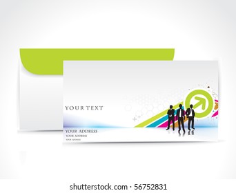 Paper envelope isolated on white background, vector illustration.