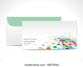Paper envelope isolated on white background, vector illustration.