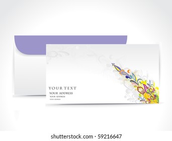 Paper envelope isolated on white background, vector illustration.