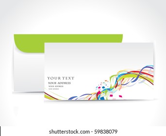 Paper envelope isolated on white background, vector illustration.