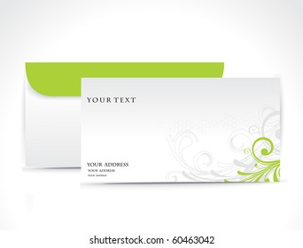 Paper envelope isolated on white background, vector illustration.
