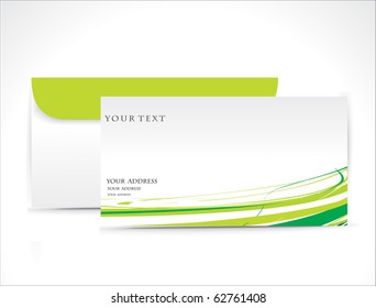 Paper envelope isolated on white background, vector illustration.
