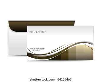 Paper envelope isolated on white background, vector illustration.