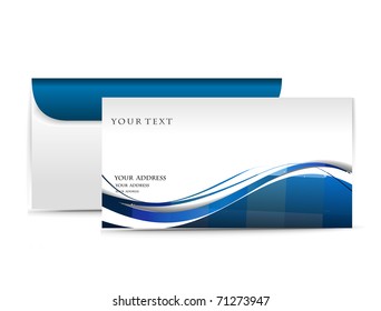Paper envelope isolated on white background, vector illustration.