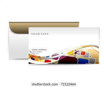 Paper envelope isolated on white background, vector illustration.