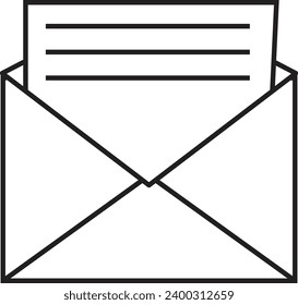 paper envelope letter isolated vector message blank open illustration