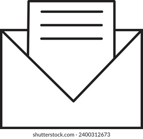 paper envelope letter isolated vector message blank open illustration