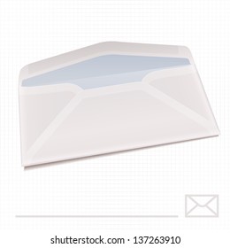 Paper envelope on the paper background. Eps 10