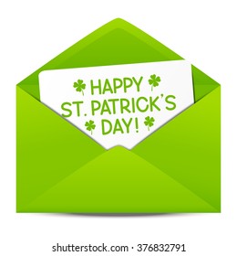 Paper envelope with Patrick day message