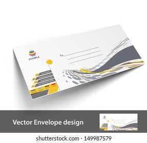 Paper envelope templates for your project design, vector illustration.