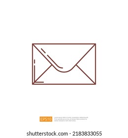 Paper Envelope Vector Line Icon