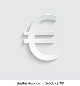 euro papel - icono vector