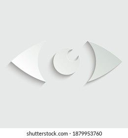 paper paper Eye -  black vector icon