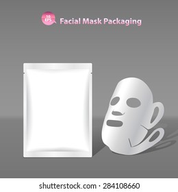 Paper facial mask for cosmetics and Sachet Packaging