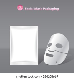Paper facial mask for cosmetics and Sachet Packaging
