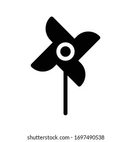 paper fan vector glyph flat icon 