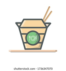 paper fast food box vector illustration